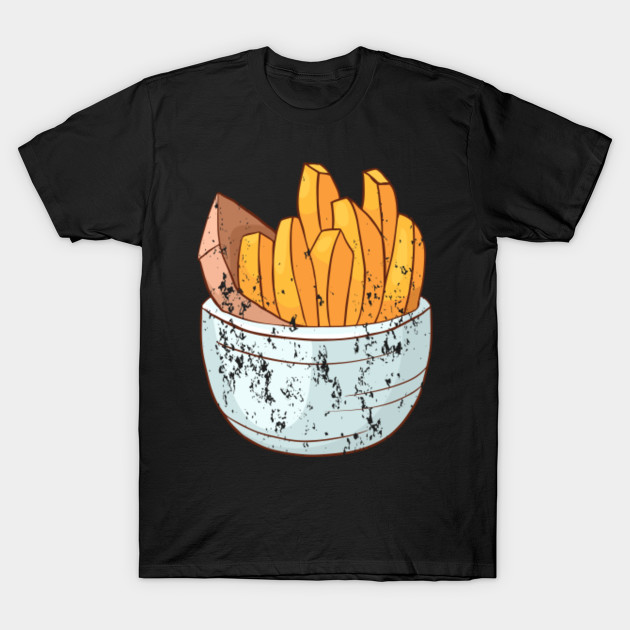 Fries Barbecue Retro Vintage Grunge